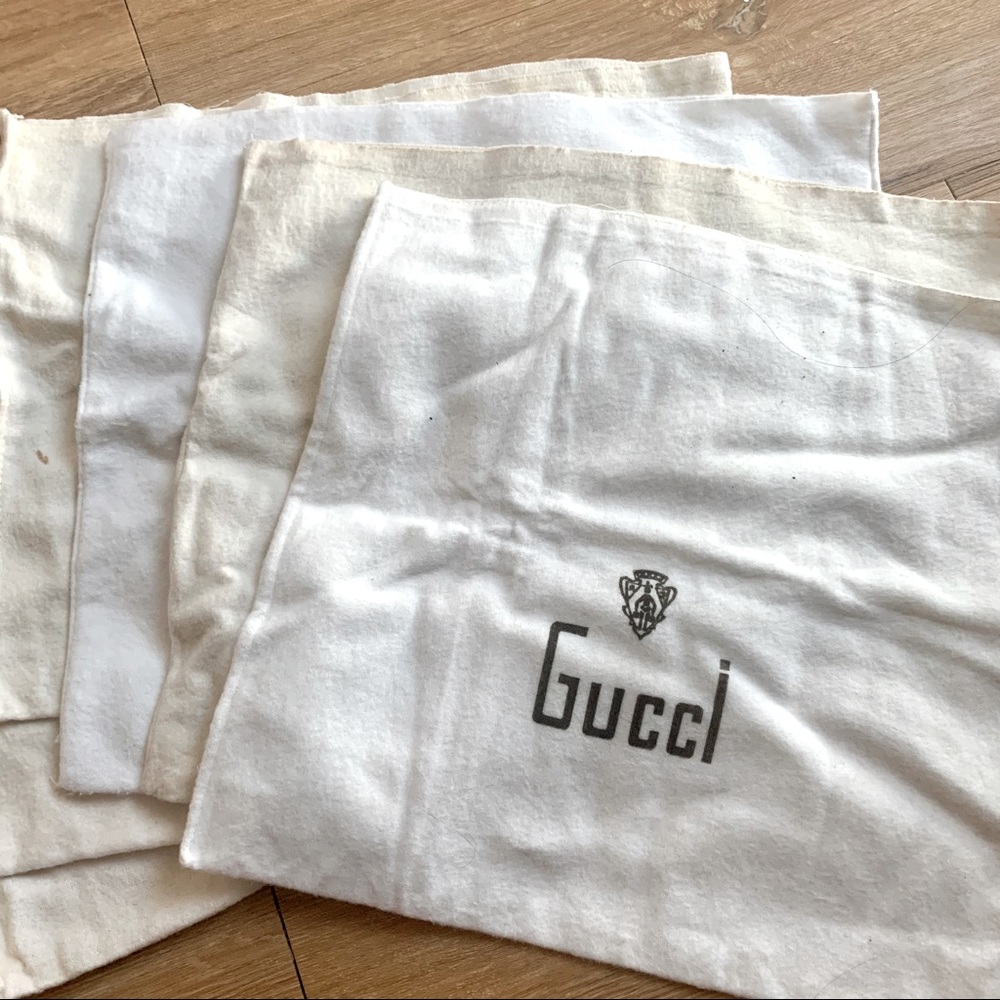 GUCCI vintage cotton dust bags made in Italy